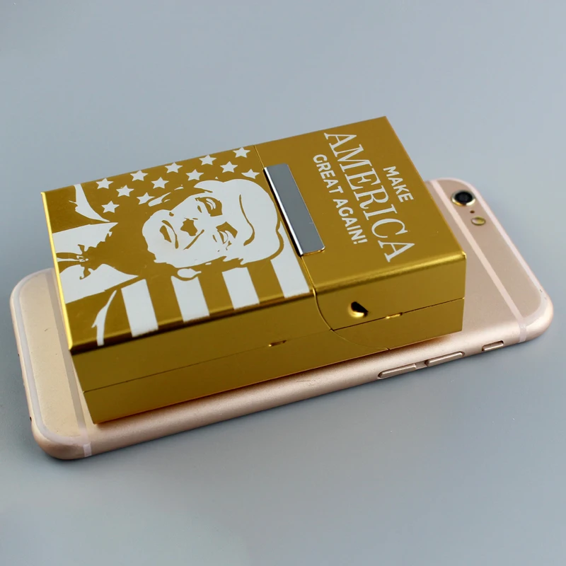Металлический чехол для сигарет Clamshel из алюминиевого сплава коробка подарок