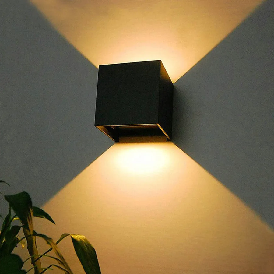 

10W Modern LED Wall Lamp Outdoor Waterproof Wall Light Aluminum Up Down Porch Light Villa Garden Patio Corridor Wall Sconces
