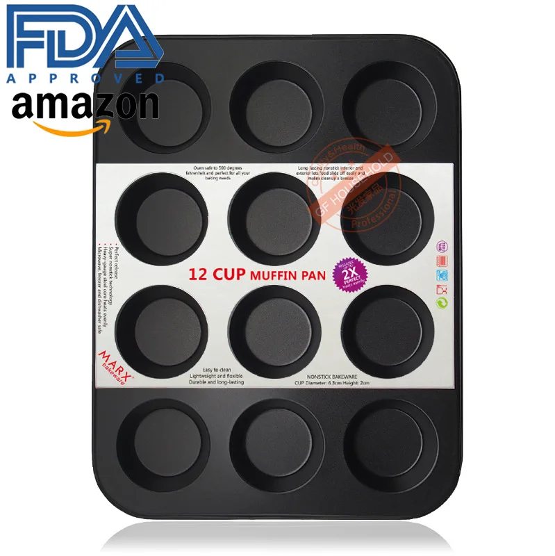 Форма для выпечки кексов с антипригарным покрытием 12 соединений|Формы тортов| |