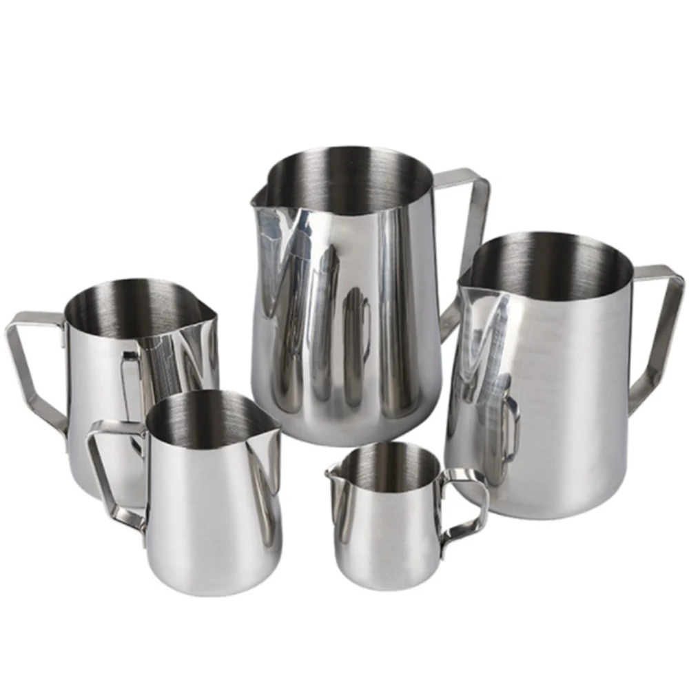 

Stainless Steel Frothing Coffee Pitcher Pull Flower Cup Cappuccino Milk Pot Espresso Cups Latte Art Milk Frother Frothing Jug