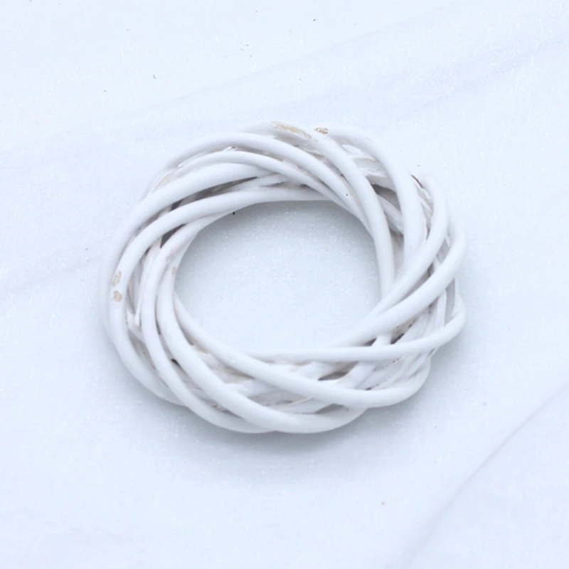 

Christmas Rattan Wreath Ornaments Hanging Flower Crafts Home Party Decoration Christmas DIY Garland Xmas Vine Ring