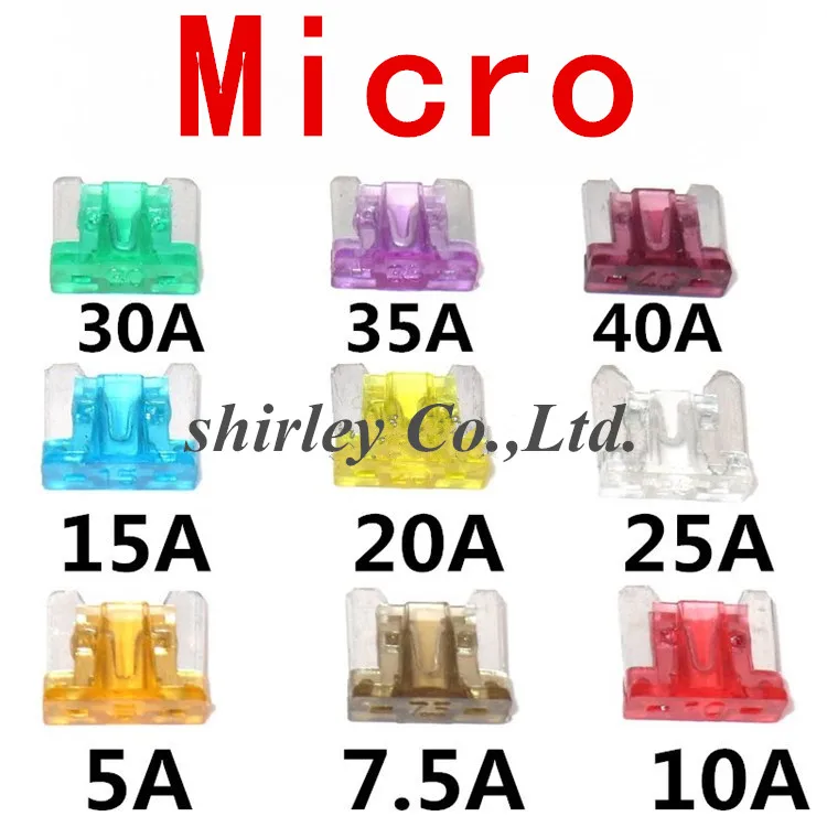 Предохранитель автомобильный Mini Micro Стандартный/средний плавкий лезвие 2A 3A 5A 7.5A