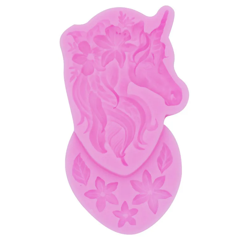 

Unicorn Flower Leaf Resin Fondant Silicone Mold for DIY Pastry Cupcake Cake Dessert Plaster Lace Decoration Baking Tool Kitchen