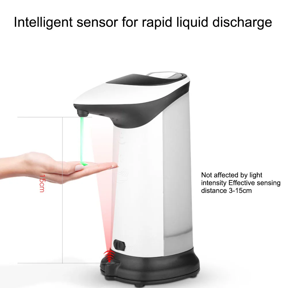 Умный диспенсер для мыла 420 мл Бесконтактный со светодиодсветильник