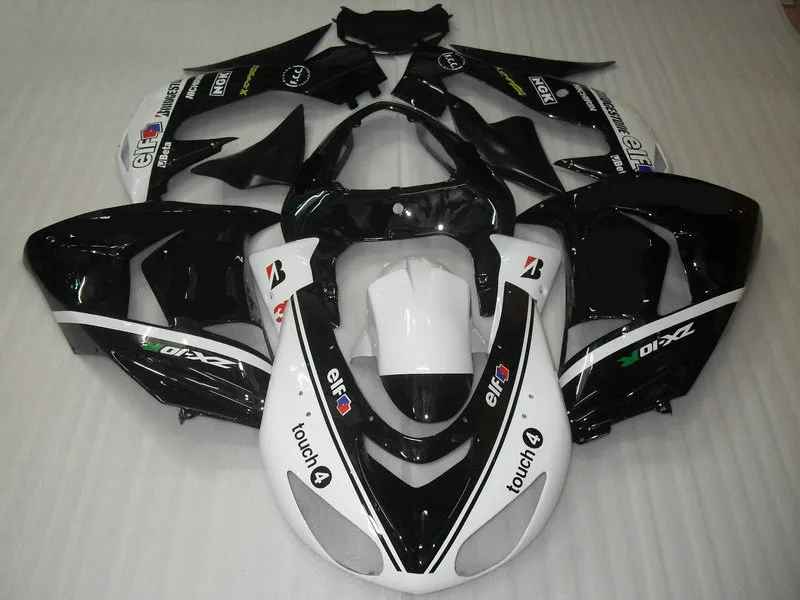 Набор обтекателей литьевой формы для KAWASAKI Ninja ZX10R 2006 2007 06 07 zx 10r ABS белый черный