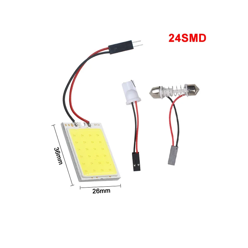 Высококачественный светодиодный автомобильный аксессуар COB 18 24 36 48Smd T10 белый