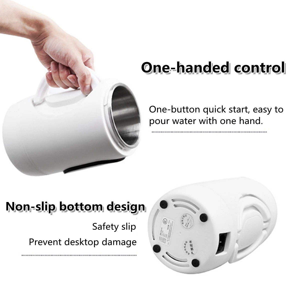 

700ml 600W quick opening water bottle outdoor travel mini electric kettle multi-function heat preservation hot and cool kettle