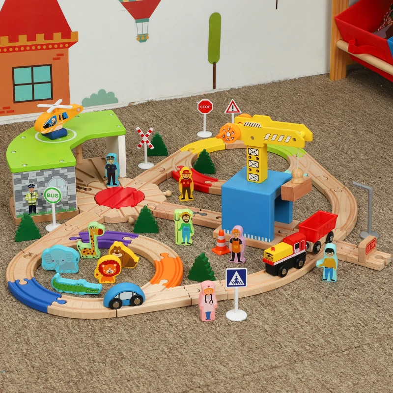 Железная дорога железнодорожные пути костюм игрушки магнитная электровоз