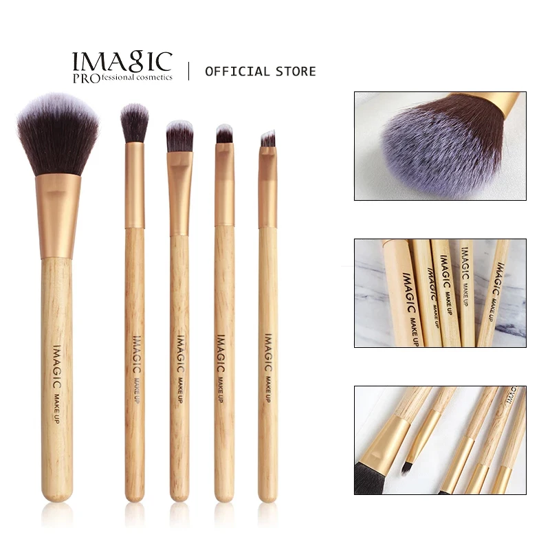 IMAGIC новые женские Модные кисточки 5 шт. деревянный для косметики кисть теней век