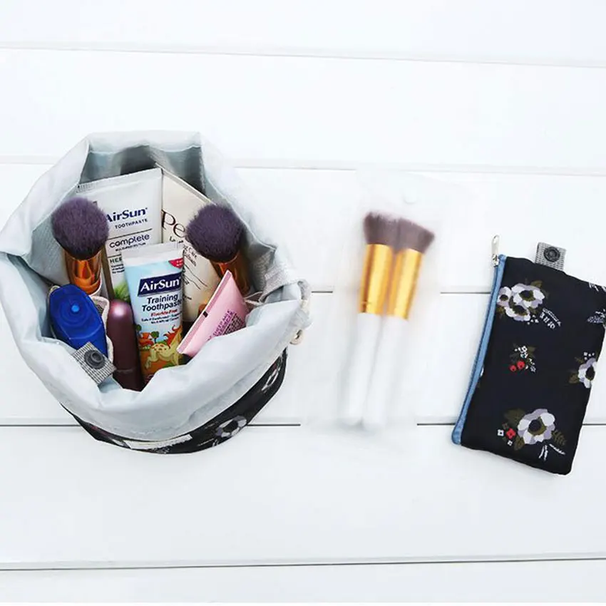 Органайзер для макияжа на шнурке косметичка сумочка туалетных принадлежностей