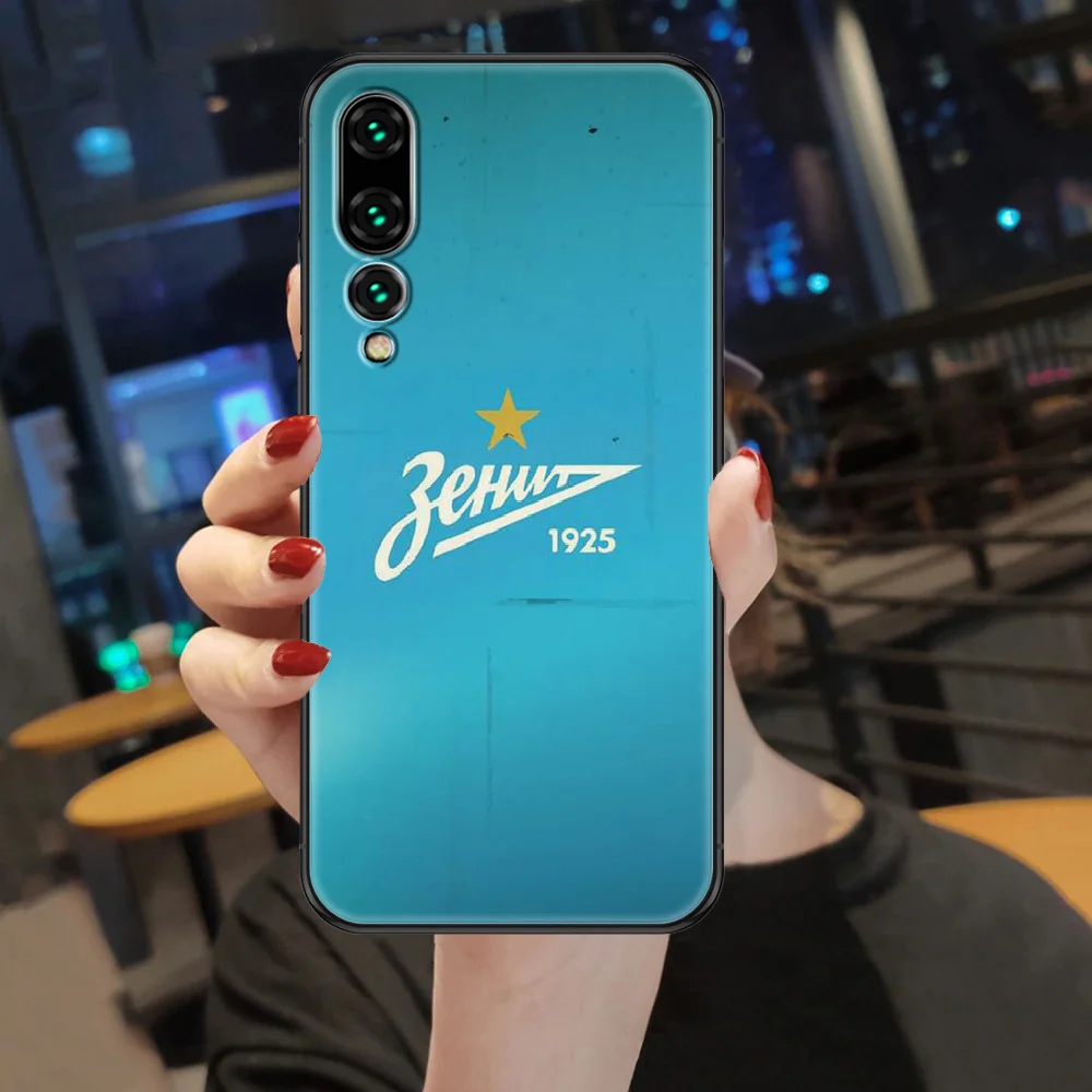 

FC Football Zenit Phone case For Huawei P Mate P10 P20 P30 P40 10 20 Smart Z Pro Lite 2019 black luxury hoesjes 3D shell tpu
