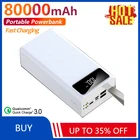 Внешний аккумулятор с цифровым дисплеем, 80000 мАч