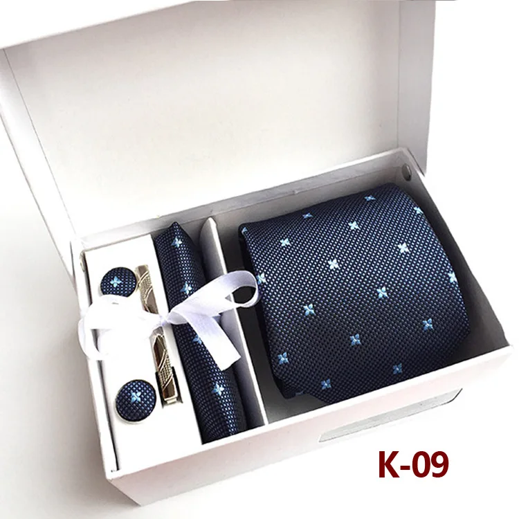 

Men Tie Mens Business Tie Men'S Wedding Tie Male Gifts 6 Piece Tie Tie Cufflinks Tie Clips White Gift Box Gift Bags
