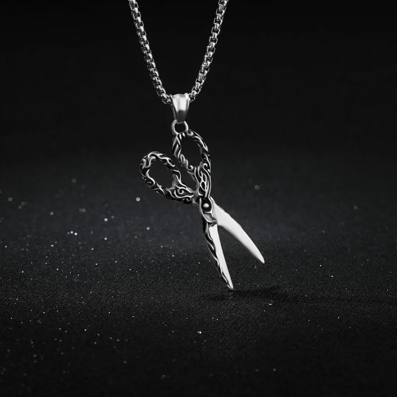 Scissor Neckalce для мужчин золотая цепочка-чокер BFF панк подарок косметолога Готический парикмахер ювелирные изделия Парикмахерская подвеска ожерелья