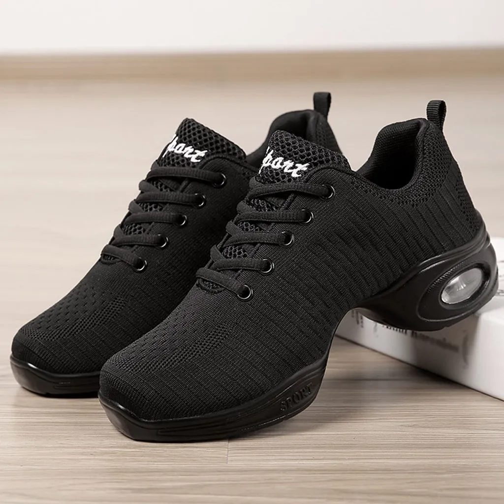 Женские кроссовки с воздушной подушкой мягкие дышащие на платформе для танцев