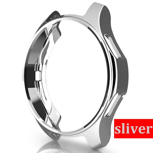 silver Gear S3 frontier для samsung Galaxy Watch 46 мм 42 мм чехол на ремешке Мягкий ТПУ покрытие все вокруг защитная оболочка рамка аксессуар - Цвет ремешка: silver