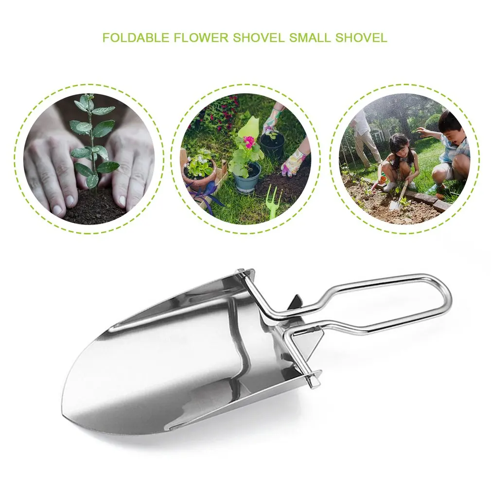 

Foldable Flower Plant Shovel Mini Shovel Vegetable Transplant Gardening Tool Stainless Steel Garden Shovel Outdoor Survive Tools