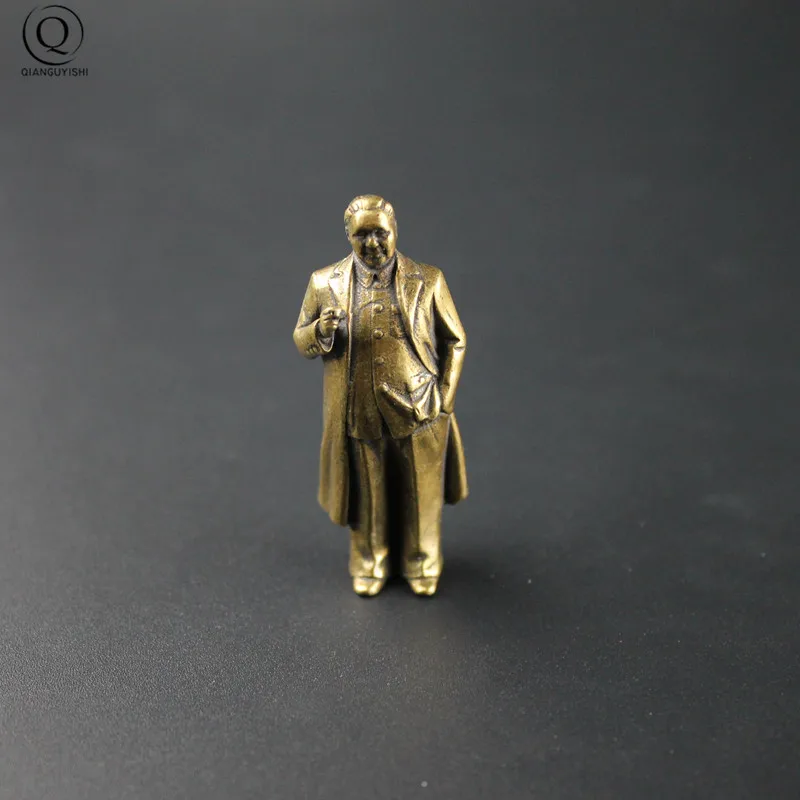 Винтажная латунная мини-брелок Deng Xiao Ping Great Leader кулон для ключей реформирование и