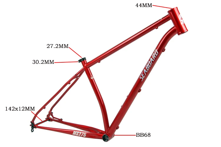 Оправа для велосипеда TSUNAMI хром 4130 MTB 27," CR-MO сталь 15,5/17 дюймов дисковый тормоз через ось M12 рама для горного велосипеда Seaboard MS275