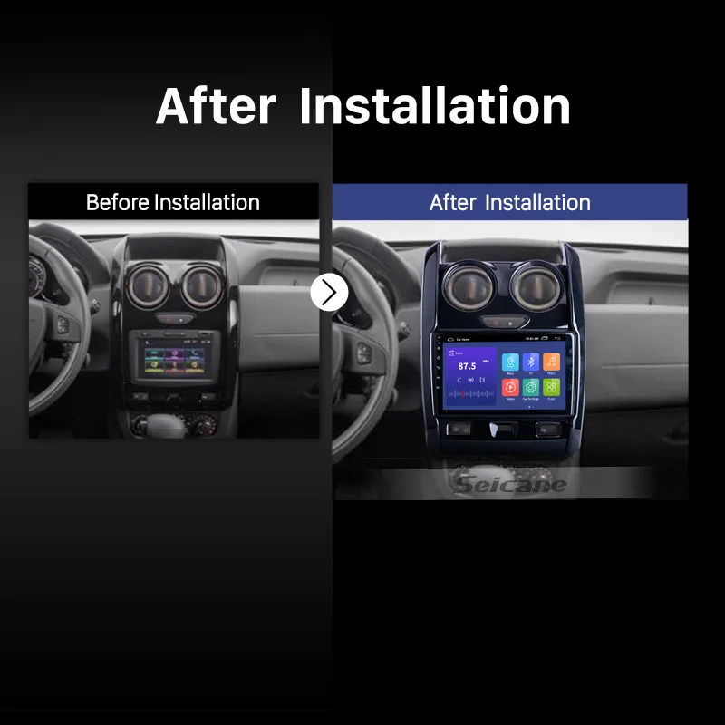 Автомагнитола Seicane 2 + 32 ГБ Android 10 0 для Renault Duster 9 дюймов din GPS-навигационная система с