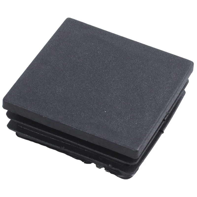 

30 Pcs Plastic Square Pipe End Caps Tubing Insert Plugs with 10 Sets Base Dia Leveling Foot Square Tube Insert Kit