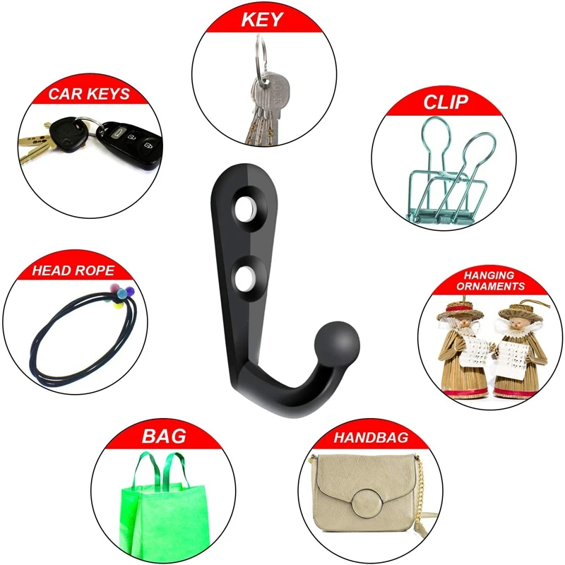 Акция! 100 штук двухствольный настенный крючок одинарный халат крючки для пальто и