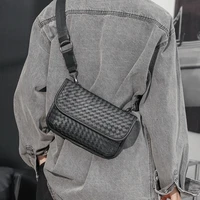 2021 luxury brand hand woven chest bag leisure small single shoulder bags street mens bag satchel handbag mobile phone bag