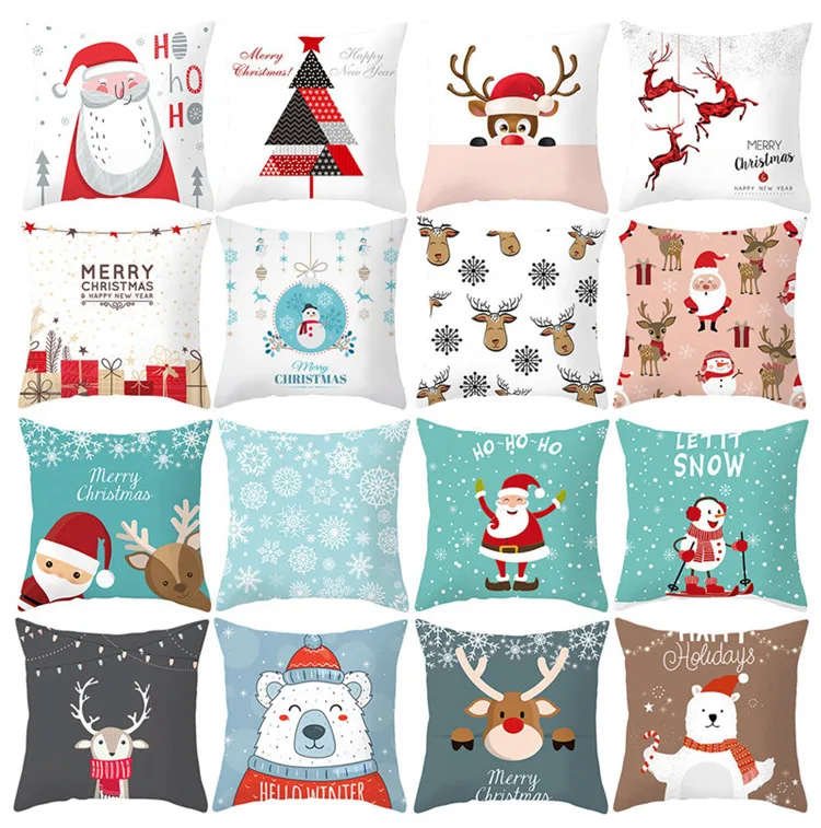 FENGRISE Merry Christmas Декор для дома Санта Клаус наволочка с оленем вапити Рождественское украшение Navidad Рождественский подарок счастливый год