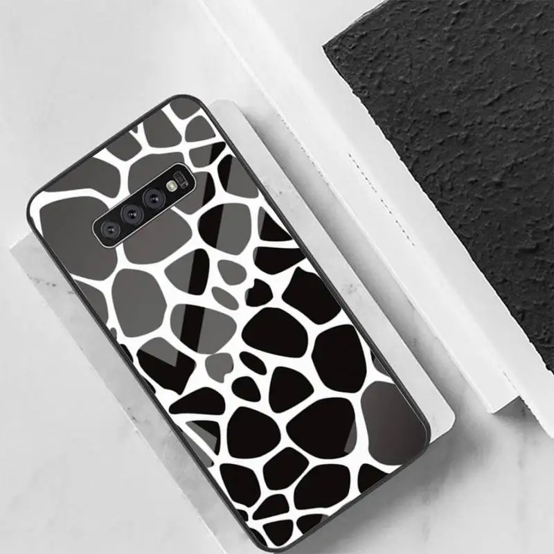 

Zebra pattern Phone Case For Galaxy Tempered Glass Cases Apply To S10 S9 S8 S7 S6edge Plus TPU Cover