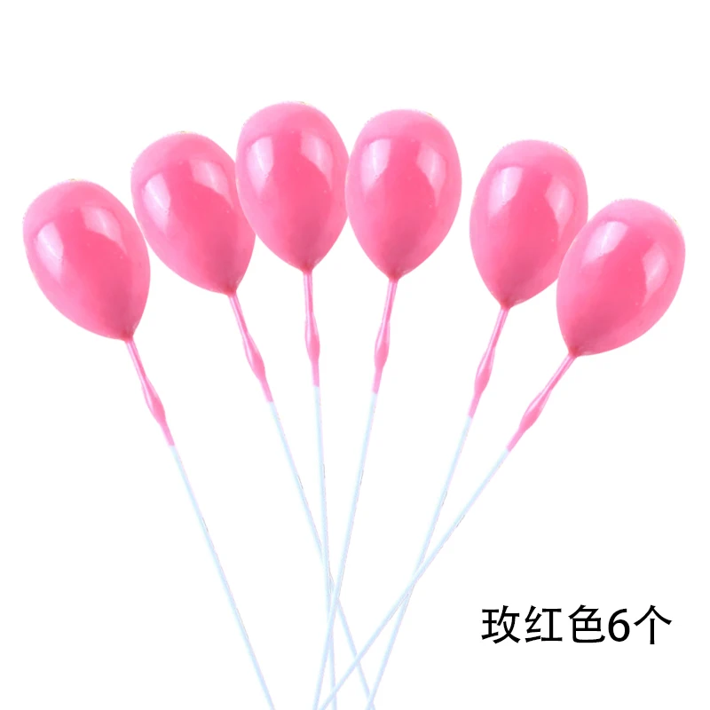 6PCS Rose Радуга Единорог торт Топпер облако флажки для торта День рождения Дети сувениры декорирование тортов капкейк Топпер для Свадебные принадлежности украшения - Цвет: 6PCS Rose