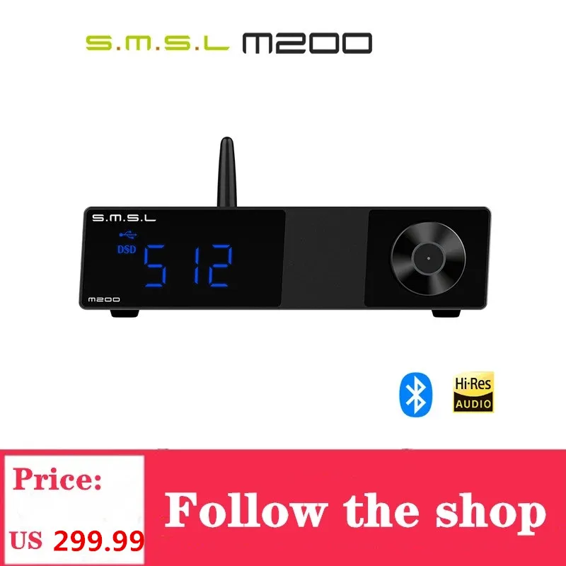 SMSL M200 аудио декодер Беспроводной с высоким разрешением Bluetooth 5 0 DAC AK4497EQ Поддержка