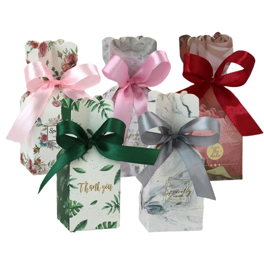 

50pcs/lot Candy Paper Boxes Gift Bag Wedding Gift Box Baby Shower Favors Birthday Party Christmas Supplies Wedding Candy Packing