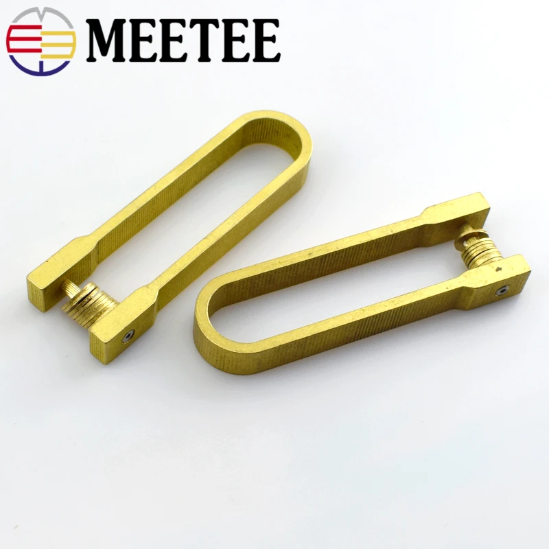 Meetee Width 1.5cm*8.3cm Creative Ring Brass Buckle Simple Storage Rings Pure Copper Belt Hook Bag Hardware Accessories AP173|Пряжки и