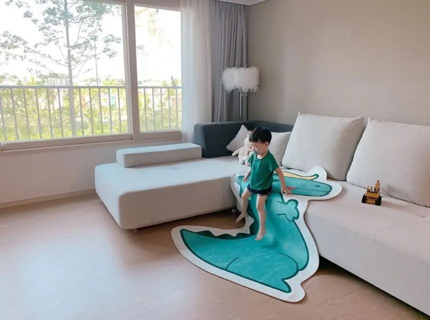 Большой детский коврик для ползания толстый пенный гостиной палатки милый игр в