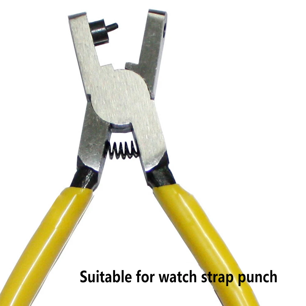 2 мм Универсальный ручной кожаный ремешок для часов желтый сверлильный маленькое