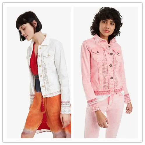 Джинсовая куртка с вышивкой из бисера|Женские куртки| |