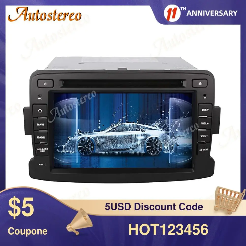 Автомагнитола на Android 10 0 4 + 64 ГБ DVD плеер с GPS навигацией для Renault Duster 2012 2016