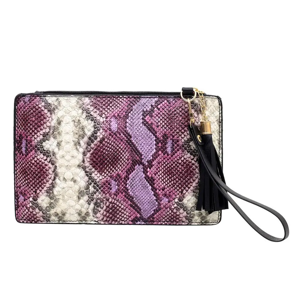 Модная женская сумочка из искусственной кожи змеиная кожа змеиный принт кошелек