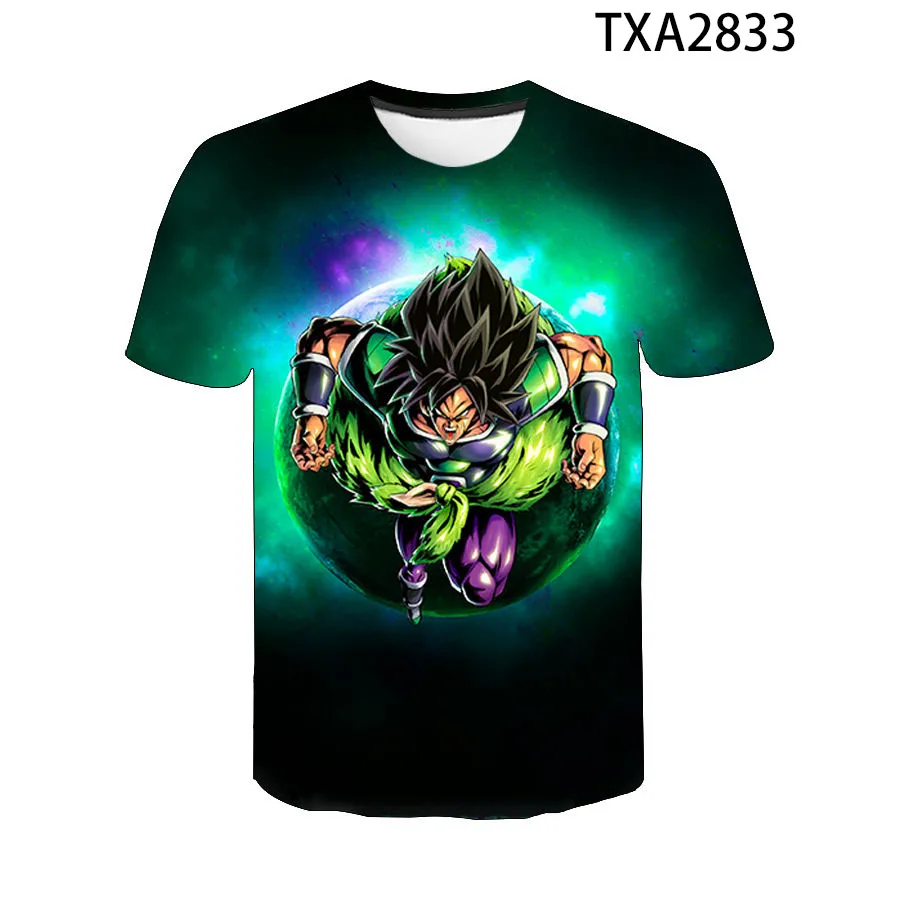 

Футболка DBZ с 3D-принтом дракона для мальчиков и девочек, Модный повседневный топ с коротким рукавом для мужчин и женщин, летняя одежда в улич...