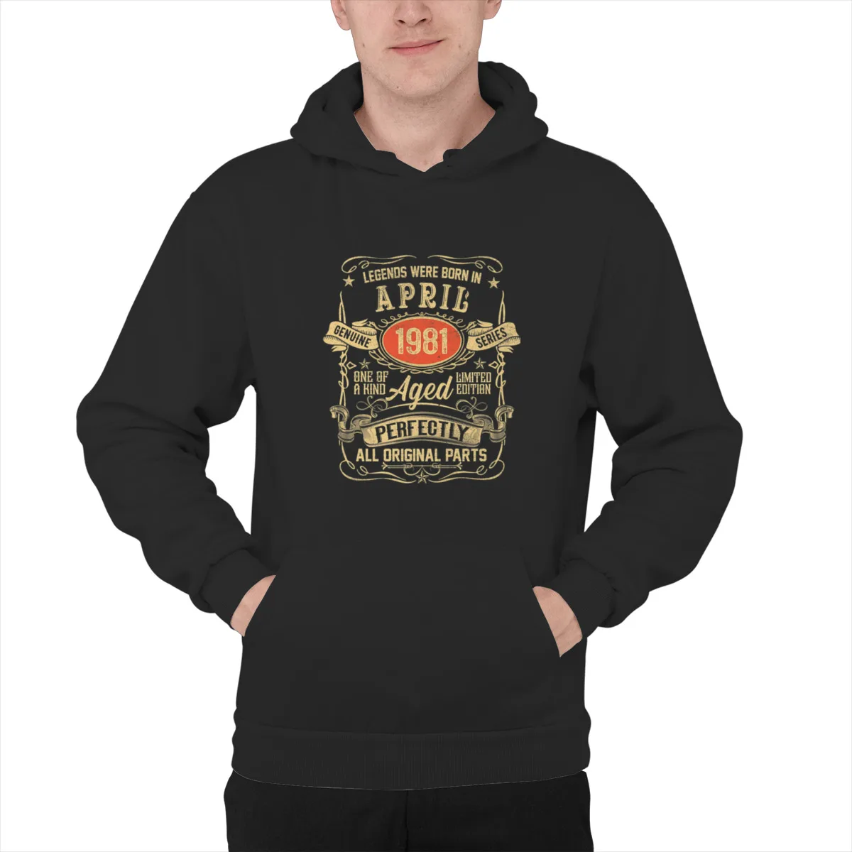 

Legends Were Born In April 1981 40th Birthday BaseballFunny PlushLining Hood Sports Gothic Thick Section Sweatshirt 100806