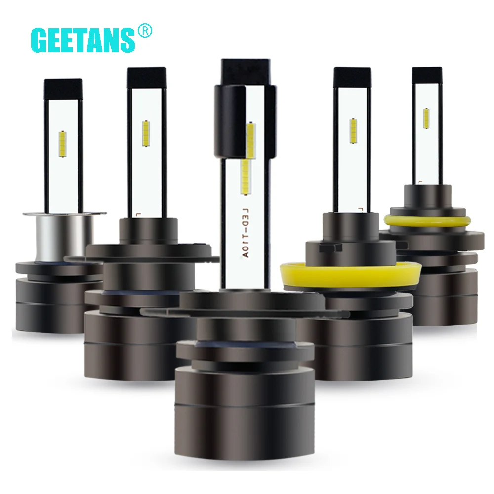 Светодиодный фонарь GEETANS H4 H7 H8 H9 H10 H11 H13 H16 9004 9005 9006 9007 CSP супер мини-автомобильная