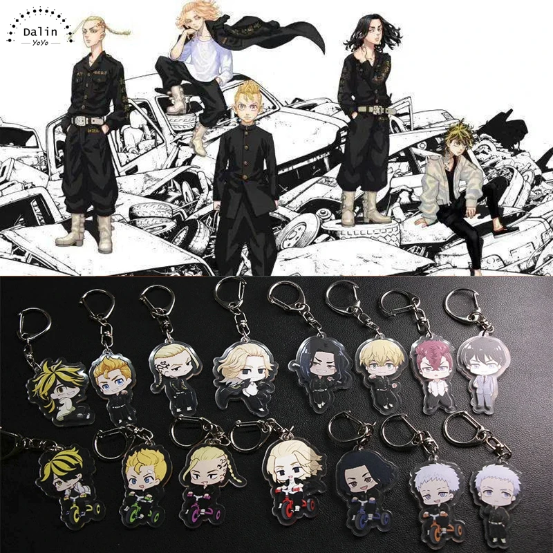 

22Pcs Anime Tokyo Revengers Two-Sided Keychain Cute Acrylic Manjiro Ken Takemichi Hinata Atsushi Bag Pendant Keyring Wholesale