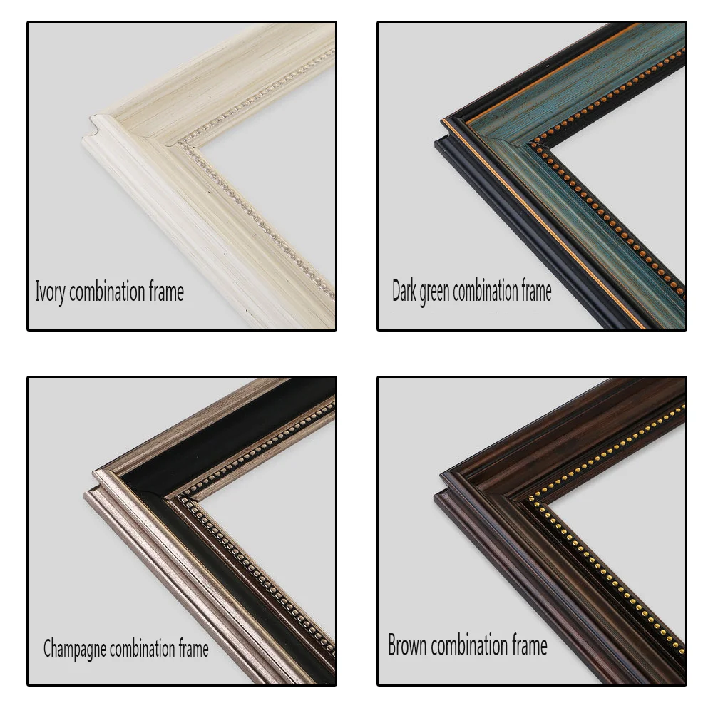 

High-quality Oil Painting Outer Frame Diamond Painting Wooden Frame European-style Simple Modern Combination Frame Home Decor