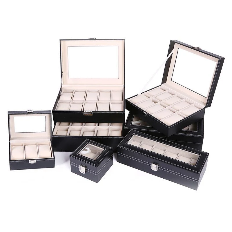 Органайзер для часов из искусственной кожи изысканный футляр хранения ювелирных