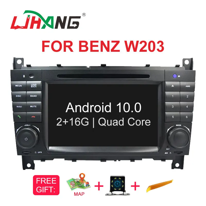 LJHANG Android 10 Автомобильный DVD плеер для Mercedes/Benz W203 W209 W219 W169 A160 C180 C200 C230 C240 CLK200 CLK22 GPS 2 Din