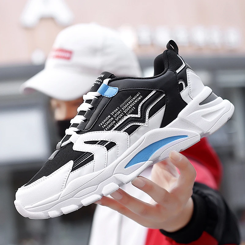 

New 2020 Chunky Sneakers Men Outdoor Breathable Slip On Sport Shoe Men trainers Classic Vulcanize Shoes Cheap Running Shoes