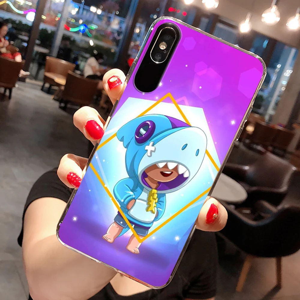 

cartoon Gbrawl Stars Transparent soft shell phone For iphone 12ProMax 11 SE2020 X 7 XS XR XSMA 11Pro 11ProMax Cover