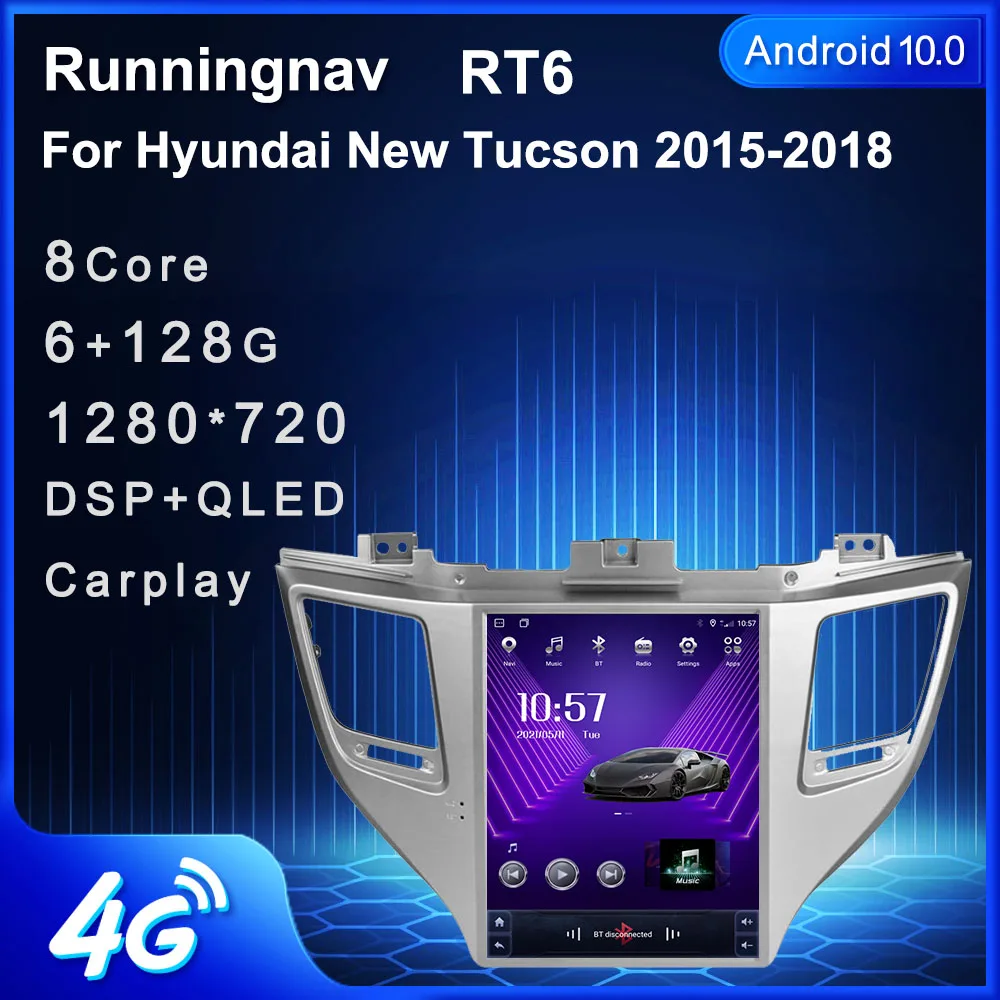 4G LTE Android 10 0 для Hyundai New Tucson 2015 2018 мультимедийный стереопроигрыватель Tesla типа