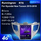 Автомобильный мультимедийный стерео проигрыватель, 4G LTE, Android 10,0, для Hyundai New Tucson 2015-2018, GPS-навигация, радио
