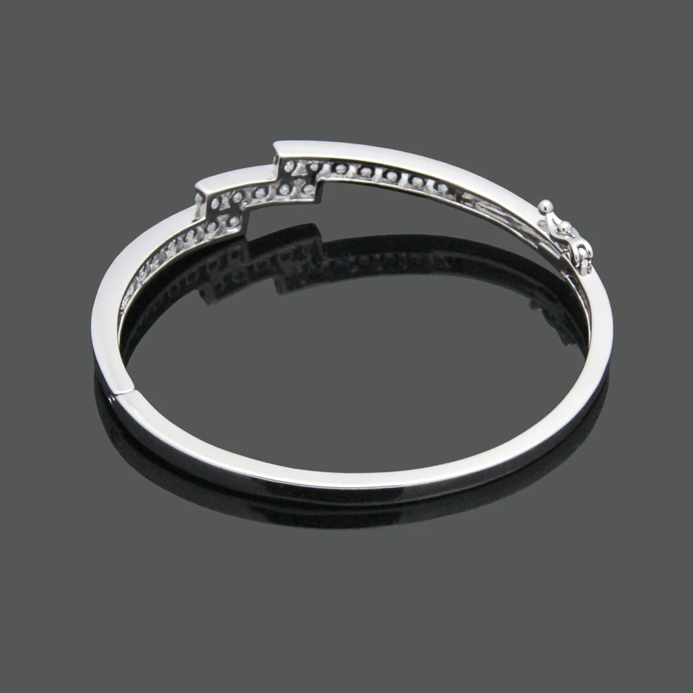 Женский браслет из чистого серебра 925 пробы блестящий циркониевый мозаичный